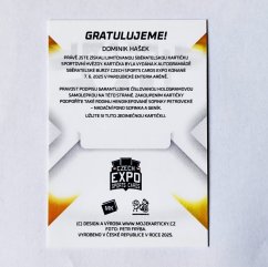 Dominik Hašek 2025 MK EXPO Pardubice - Pardubice - podpisová kartička