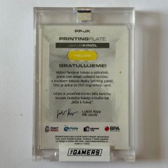 Jakub Kindl The Gamers 2022 base Printing Plate (Yellow) 1/1