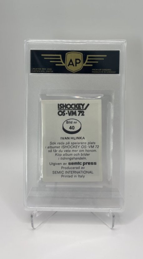 1972 AP 6.5 Semic Ishockey OS-VM Ivan Hlinka #40 (240739)
