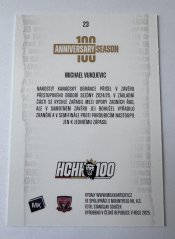 Michael Vukojevic 2025 MK 100 let na soutoku - Cards EXPO ražba