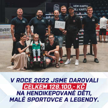 In 2022 We Donated CZK 128,100 to Children with Disabilities, Young Athletes and Legends