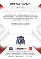 Lukáš Radil  2025 MK Cards EXPO Hradec Autograph Silver Rainbow