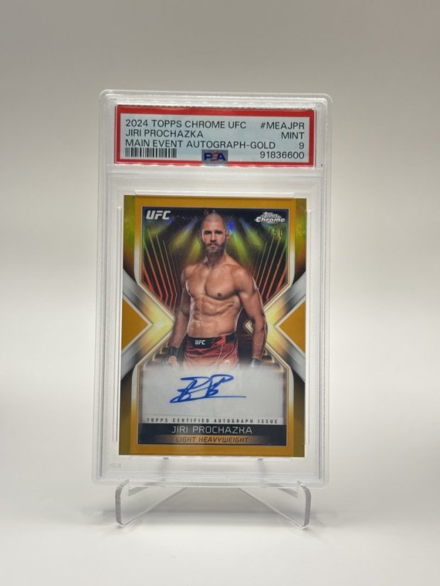 2024 PSA 9 Topps Chrome UFC Jiří Procházka Gold Auto #MEAJPR (91836600)