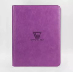 Premium Zippered Toploader Album for 216 Cards - Purple