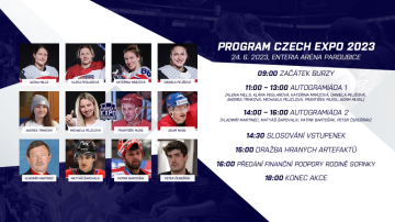 Guests and Autograph Session Times at the EXPO in Pardubice on 24 June 2023
