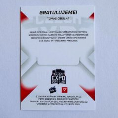 Tomáš Cibulka 2026 MK Cards EXPO Pardubice - Podpisová kartička