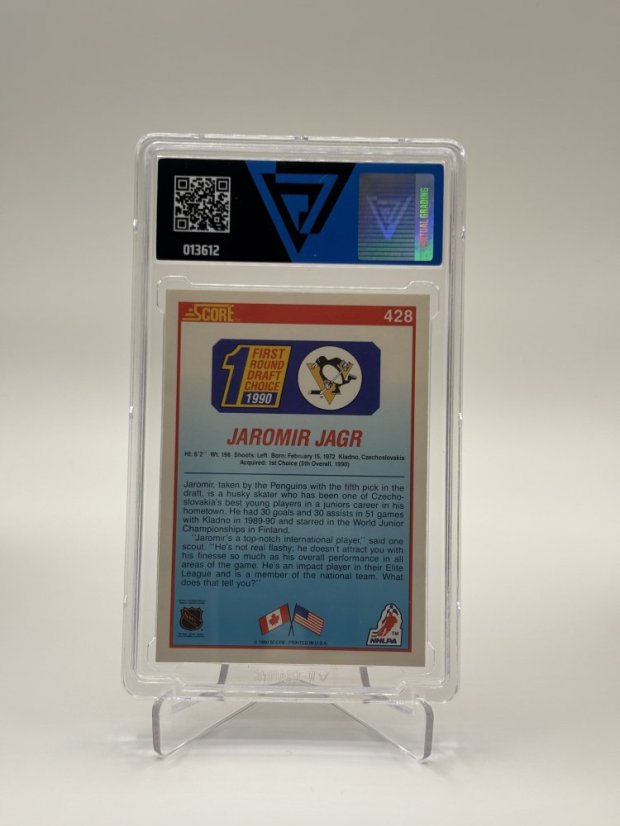 1990 VG 8 Score Jaromír Jágr #428 Auto