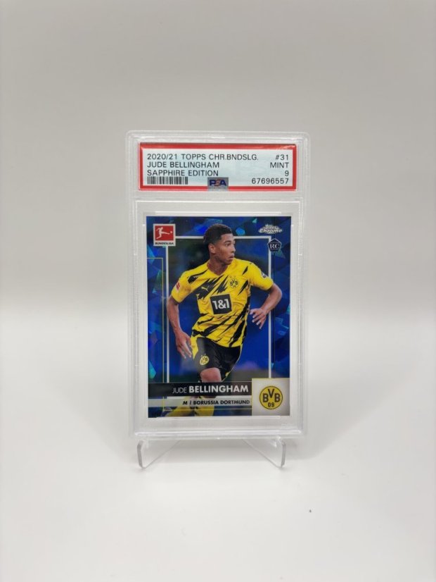 2020/21 Topps Chr. BNDSLG. Jude Bellingham Sapphire Edition PSA 9