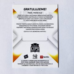 Pavel Francouz 2025 MK EXPO Pardubice - podpisová kartička
