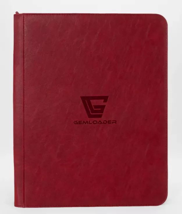 Premium Zippered Toploader Album for 216 Cards - Red