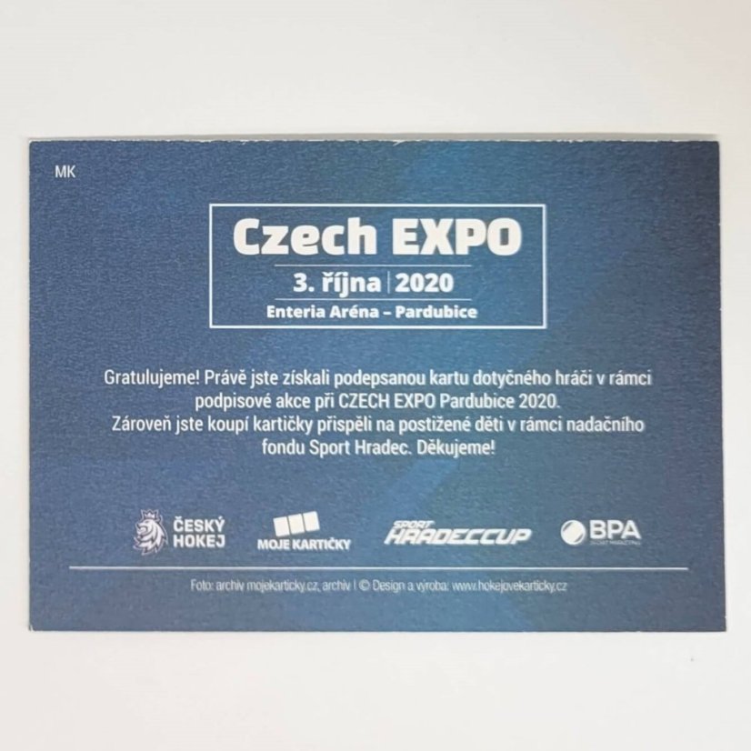 Martin Kaut 2020 MK EXPO Pardubice Autograph