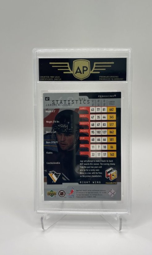 1999/00 AP 8.5 UD Hologrfx Jaromír Jágr #47 (240714)