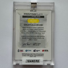 Jakub Krejčík The Gamers 2022 base Printing Plate (Yellow) 1/1