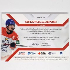 Jan Ščotka 2021/22 MK Národní tým Game used stick PROMO blue