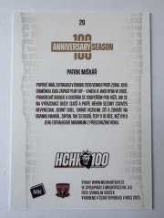 Patrik Miškář 2025 MK 100 let na soutoku - Cards EXPO ražba