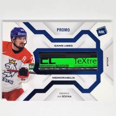 Jan Ščotka 2021/22 MK Národní tým Game used stick PROMO blue