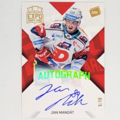 Jan Mandát 2024 MK EXPO Pardubice Autograph Gold Rainbow limitace xx/10 + certifikát AW