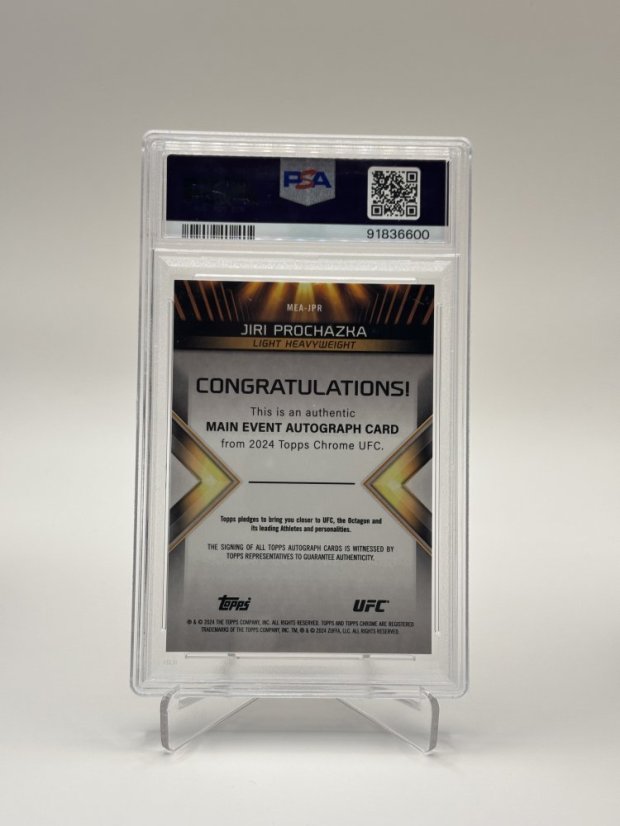 2024 PSA 9 Topps Chrome UFC Jiří Procházka Gold Auto #MEAJPR (91836600)
