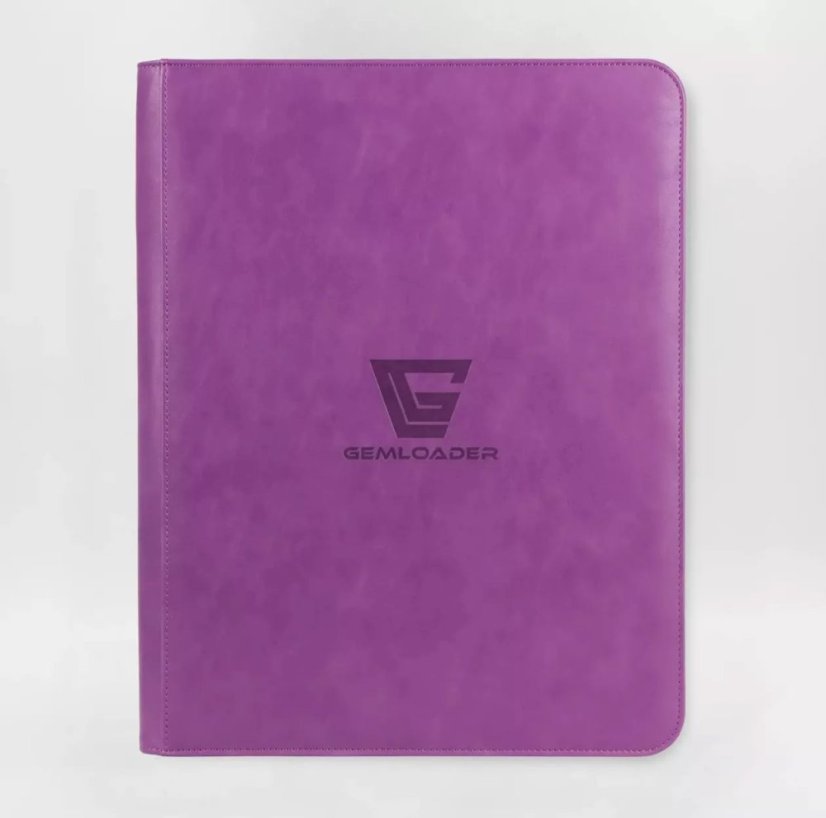 Premium Zippered Toploader Album for 216 Cards - Purple