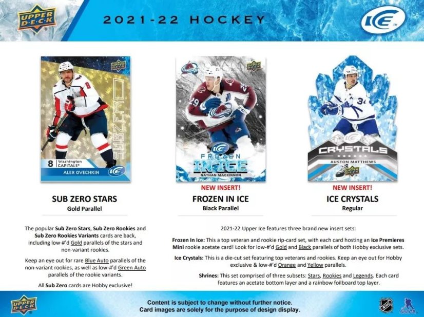 2021/22 UD ICE Hockey Hobby balíček