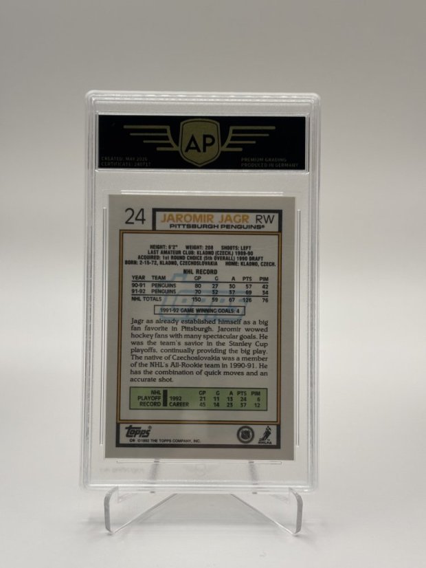 1992/93 AP  9.5 Topps Jaromír Jágr #24 (240717)