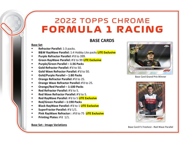 2022 Topps Chrome FORMULA 1 Hobby Pack