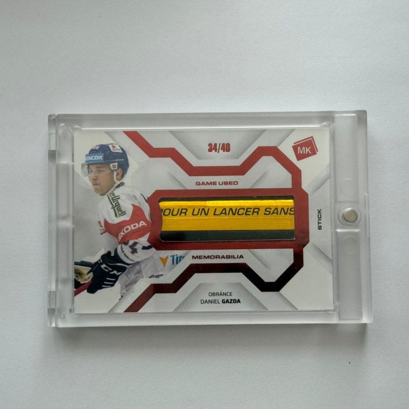 Daniel Gazda 2021/22 MK Národní tým Game Used Memorabilia RED 34/40
