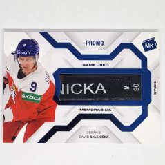David Sklenička 2021/22 MK Národní tým Game used stick PROMO blue