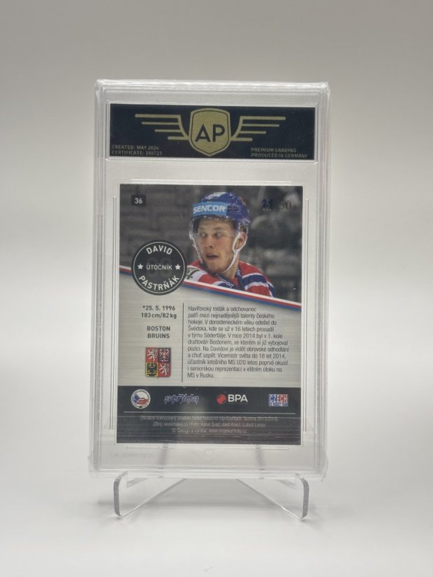 2015/16 AP 8.5 MK Czech Ice Hockey Team David Pastrňák-Gold-21/50 #36 (240723)