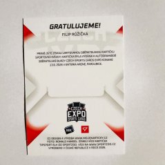Filip Růžička 2026 MK Cards EXPO Pardubice Autograph Gold xx/10