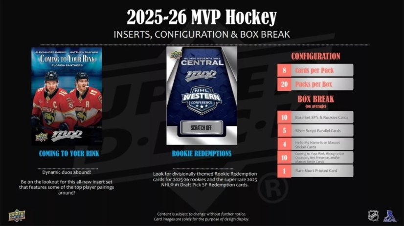 2025/26 UD MVP Hobby Pack