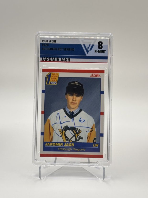 1990 VG 8 Score Jaromír Jágr #428 Auto