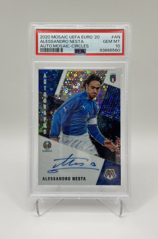 2020 PSA 10 Mosiac UEFA Euro 20 Alessandro Nesta Auto  #AN (93666560)
